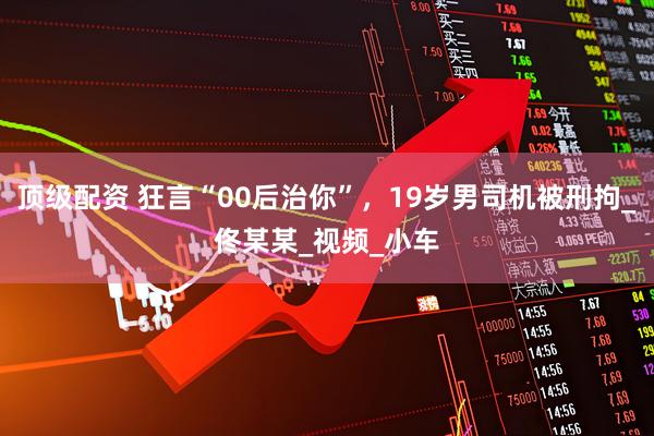 顶级配资 狂言“00后治你”，19岁男司机被刑拘_佟某某_视频_小车