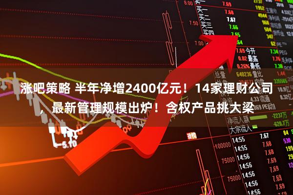 涨吧策略 半年净增2400亿元！14家理财公司，最新管理规模出炉！含权产品挑大梁